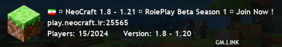 ⚡ NeoCraft 1.8 - 1.21 ⚡ RolePlay Beta Season 1 ❘ Join Now !