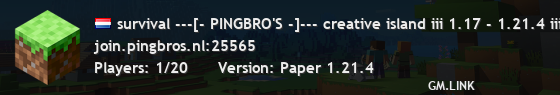 survival ---[- PINGBRO'S -]--- creative island iii 1.17 - 1.21.4 iii oneblock