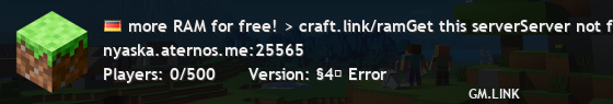 more RAM for free! > craft.link/ramGet this serverServer not found.