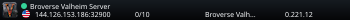 Broverse Valheim Server