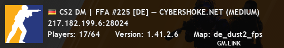CS2 DM | FFA #225 [DE] — CYBERSHOKE.NET (MEDIUM)