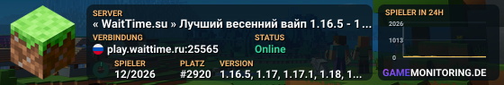 « WaitTime.su » Лучший весенний вайп 1.16.5 - 1.21.4 Заходи играй и побеждай!