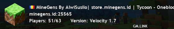 MineGens By AlwiSusilo| store.minegens.id | Tycoon - Oneblock - Skyblock!