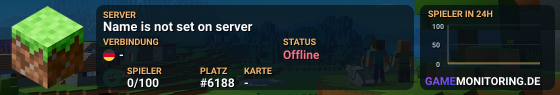 Name is not set on server