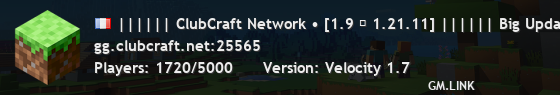 |||||| ClubCraft Network • [1.9 ➥ 1.21.11] |||||| Big Updates on Discord discord.clubcraft.net