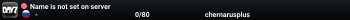 Name is not set on server
