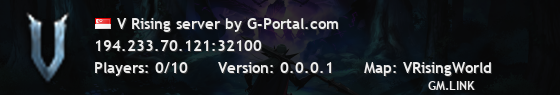 V Rising server by G-Portal.com