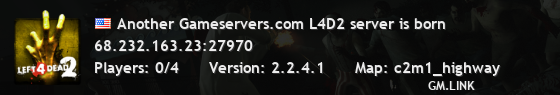Another Gameservers.com L4D2 server is born