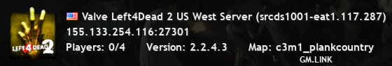 Valve Left4Dead 2 US West Server (srcds1001-eat1.117.287)