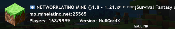 NETWORKLATINO MINE ()1.8 - 1.21.x』 『 ☠☠☠¡Survival Fantasy con bosses custom! ☠☠☠