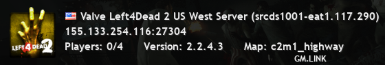 Valve Left4Dead 2 US West Server (srcds1001-eat1.117.290)