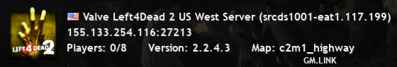 Valve Left4Dead 2 US West Server (srcds1001-eat1.117.199)