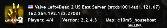 Valve Left4Dead 2 US East Server (srcds1001-iad1.121.67)