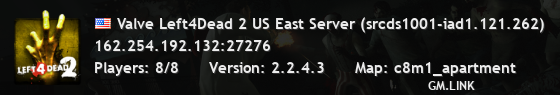 Valve Left4Dead 2 US East Server (srcds1001-iad1.121.262)