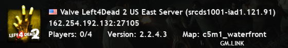 Valve Left4Dead 2 US East Server (srcds1001-iad1.121.91)