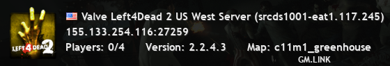 Valve Left4Dead 2 US West Server (srcds1001-eat1.117.245)