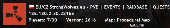 EU/CZ StrongWolves.eu - PVE | EVENTS | RAIDBASE | QUESTS | ECON