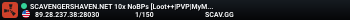 SCAVENGERSHAVEN.NET 10x NoBPs [Loot++|PVP|MyMini|Shop]