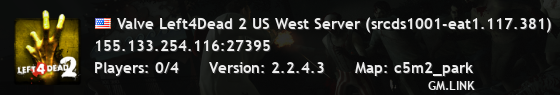 Valve Left4Dead 2 US West Server (srcds1001-eat1.117.381)