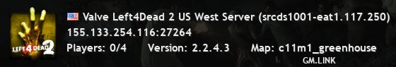 Valve Left4Dead 2 US West Server (srcds1001-eat1.117.250)