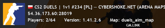CS2 DUELS | 1v1 #234 [PL] — CYBERSHOKE.NET (ARENA MAPS)