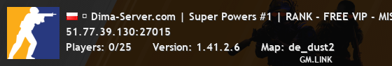 █ Dima-Server.com | Super Powers #1 | RANK - FREE VIP - MISSI