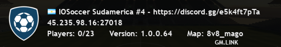 IOSoccer Sudamerica #4 - https://discord.gg/e5k4ft7pTa