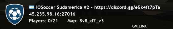 IOSoccer Sudamerica #2 - https://discord.gg/e5k4ft7pTa