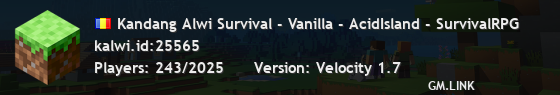 Kandang Alwi Survival - Vanilla - AcidIsland - SurvivalRPG
