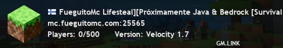 FueguitoMc Lifesteal][Próximamente Java & Bedrock [Survival 1.21]