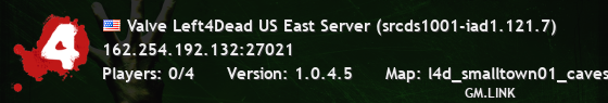 Valve Left4Dead US East Server (srcds1001-iad1.121.7)