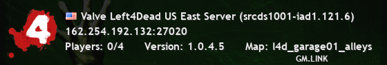 Valve Left4Dead US East Server (srcds1001-iad1.121.6)