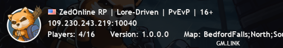 ZedOnline RP | Lore-Driven | PvEvP | 16+