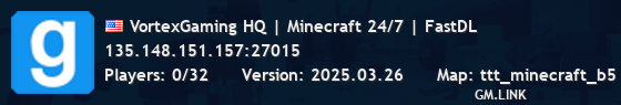 VortexGaming HQ | Minecraft 24/7 | FastDL