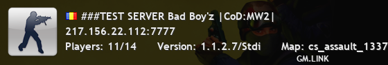###TEST SERVER Bad Boy'z |CoD:MW2|