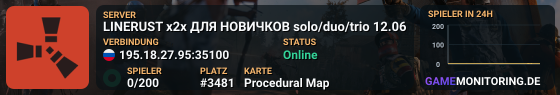 LINERUST x2x ДЛЯ НОВИЧКОВ solo/duo/trio  29.05