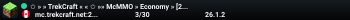 ✩ » » TrekCraft « « ✩ »»[26.1.2*Towny*Survival*Econ*mcMMO]««