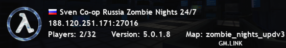 Sven Co-op Russia Zombie Nights 24/7
