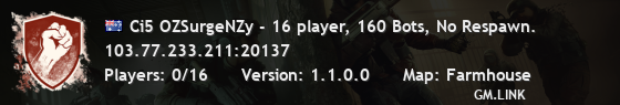 Ci5 OZSurgeNZy - 16 player, 160 Bots, No Respawn.