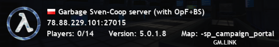 Garbage Sven-Coop server (with OpF+BS)