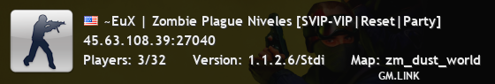 ~EuX | Zombie Plague Niveles [SVIP-VIP|Reset|Party]
