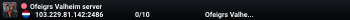 Ofeigrs Valheim server