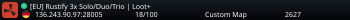 [EU] Rustify 3x Solo/Duo/Trio | Loot+