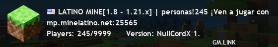 LATINO MINE ()1.8 - 1.21.x』 『 ¡VEN A HACER AMIGOS GENIALES!