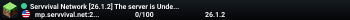 Servvival Network [26.1.2] The server is Under Maintance!
