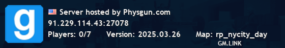 Server hosted by Physgun.com