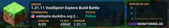 1.21.11 VoidSpire! Explore Build Battle