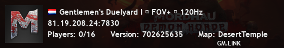 Gentlemen's Duelyard I ♤ FOV+ ♢ 120Hz