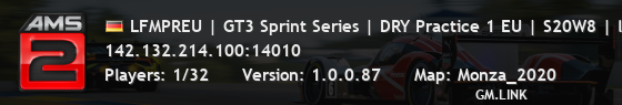 LFMPREU | GT3 Sprint Series | DRY Practice 1 EU | S20W8 | lowfu