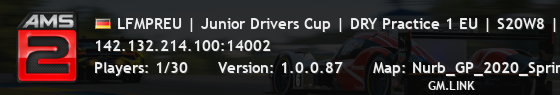 LFMPREU | Junior Drivers Cup | DRY Practice 1 EU | S20W8 | lowf